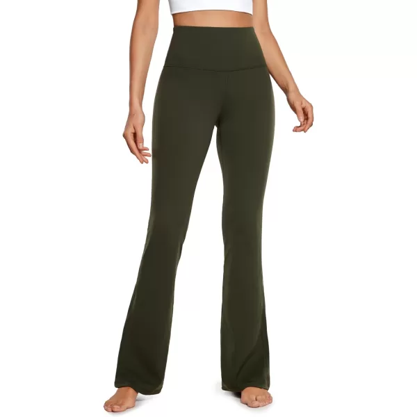 CRZ YOGA Womens Butterluxe High Waist Flare Pants 305  32  Wide Leg Bootcut Yoga Pants with Pocket Soft Lounge CasualOlive Green