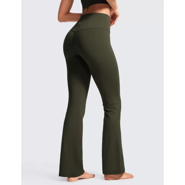 CRZ YOGA Womens Butterluxe High Waist Flare Pants 305  32  Wide Leg Bootcut Yoga Pants with Pocket Soft Lounge CasualOlive Green