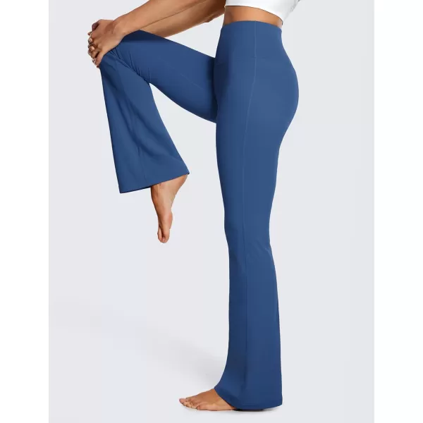 CRZ YOGA Womens Butterluxe High Waist Flare Pants 305  32  Wide Leg Bootcut Yoga Pants with Pocket Soft Lounge CasualPitch Blue