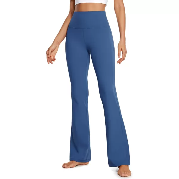 CRZ YOGA Womens Butterluxe High Waist Flare Pants 305  32  Wide Leg Bootcut Yoga Pants with Pocket Soft Lounge CasualPitch Blue