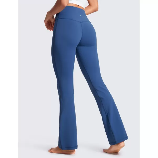 CRZ YOGA Womens Butterluxe High Waist Flare Pants 305  32  Wide Leg Bootcut Yoga Pants with Pocket Soft Lounge CasualPitch Blue