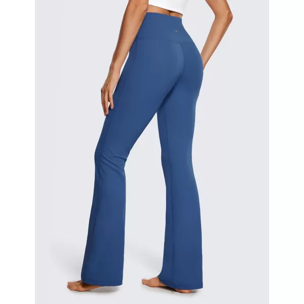 CRZ YOGA Womens Butterluxe High Waist Flare Pants 305  32  Wide Leg Bootcut Yoga Pants with Pocket Soft Lounge CasualPitch Blue