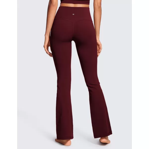 CRZ YOGA Womens Butterluxe High Waist Flare Pants 305  32  Wide Leg Bootcut Yoga Pants with Pocket Soft Lounge CasualRed Merlot