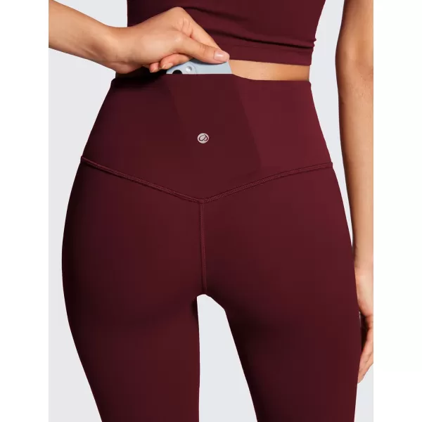 CRZ YOGA Womens Butterluxe High Waist Flare Pants 305  32  Wide Leg Bootcut Yoga Pants with Pocket Soft Lounge CasualRed Merlot