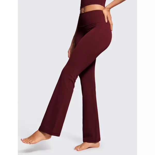 CRZ YOGA Womens Butterluxe High Waist Flare Pants 305  32  Wide Leg Bootcut Yoga Pants with Pocket Soft Lounge CasualRed Merlot