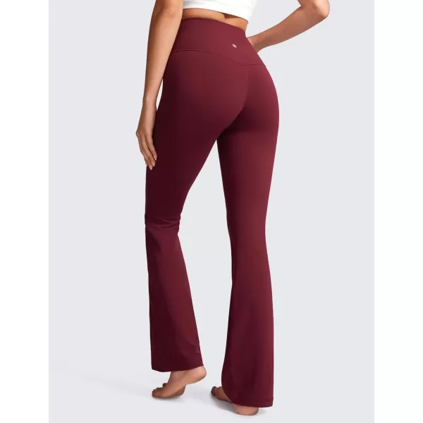 CRZ YOGA Womens Butterluxe High Waist Flare Pants 305  32  Wide Leg Bootcut Yoga Pants with Pocket Soft Lounge CasualRed Merlot