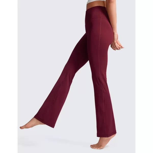 CRZ YOGA Womens Butterluxe High Waist Flare Pants 305  32  Wide Leg Bootcut Yoga Pants with Pocket Soft Lounge CasualRed Merlot