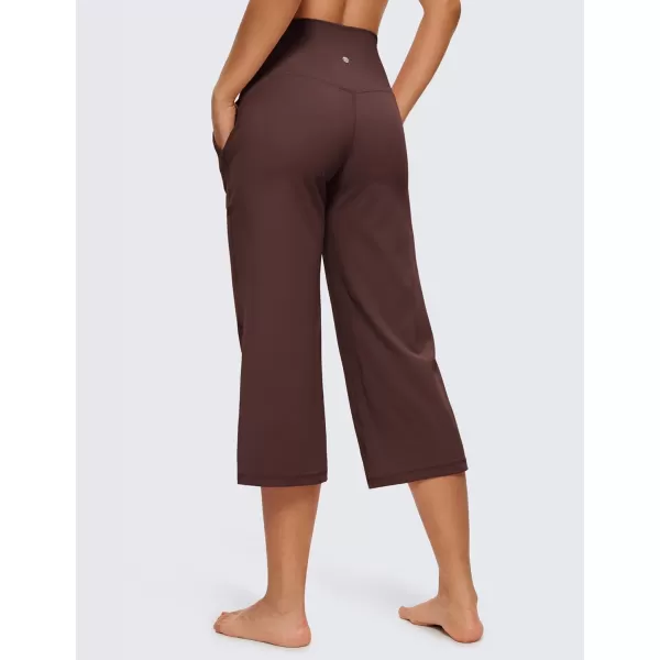 CRZ YOGA Womens Butterluxe High Waist Wide Leg Pants with Pockets 215 Inches  Buttery Soft Lounge Gym Workout Yoga CaprisTaupe