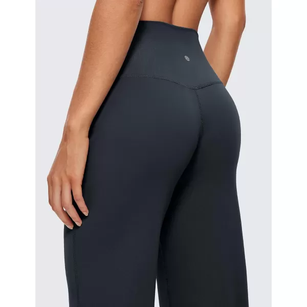 CRZ YOGA Womens Butterluxe High Waist Wide Leg Pants with Pockets 215 Inches  Buttery Soft Lounge Gym Workout Yoga CaprisTrue Navy