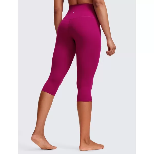 CRZ YOGA Womens Butterluxe High Waisted Capris Workout Leggings 17 Inches  Lounge Leggings Buttery Soft Yoga PantsMagenta Purple