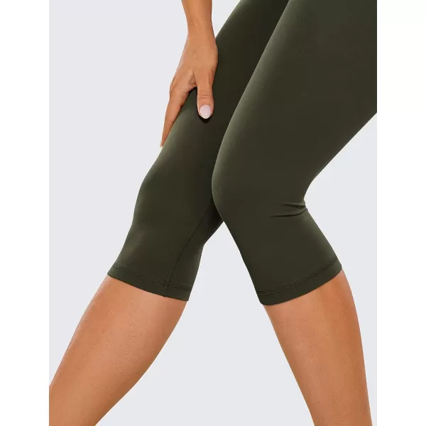 CRZ YOGA Womens Butterluxe High Waisted Capris Workout Leggings 17 Inches  Lounge Leggings Buttery Soft Yoga PantsOlive Green