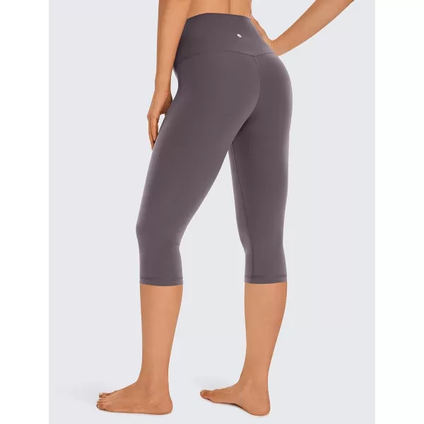 CRZ YOGA Womens Butterluxe High Waisted Capris Workout Leggings 17 Inches  Lounge Leggings Buttery Soft Yoga PantsTornado Grey