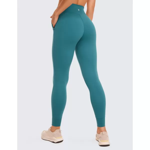 CRZ YOGA Womens Butterluxe High Waisted Joggers 27 Inches  Buttery Soft Lounge Yoga Pants with Pockets Workout LeggingsGreen Jade