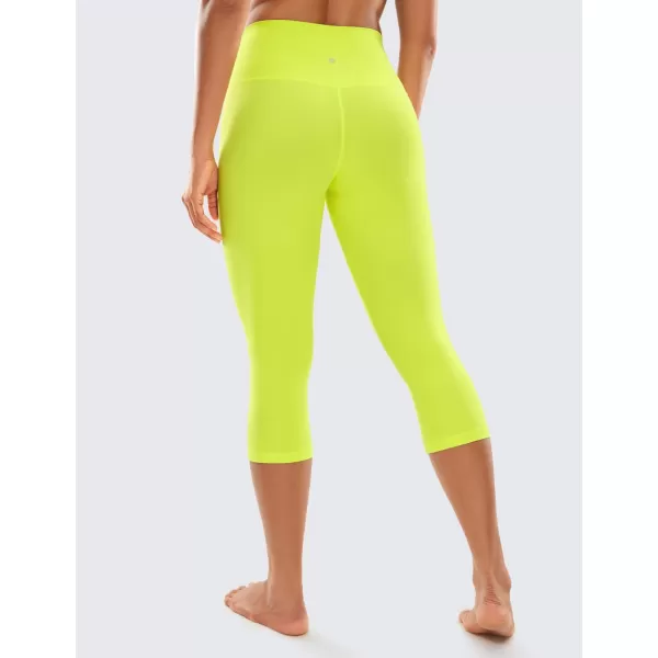 CRZ YOGA Womens Butterluxe High Waisted Lounge Legging 19 Inches  Workout Leggings Buttery Soft Capris Yoga Pants19 inches Neon Yellow