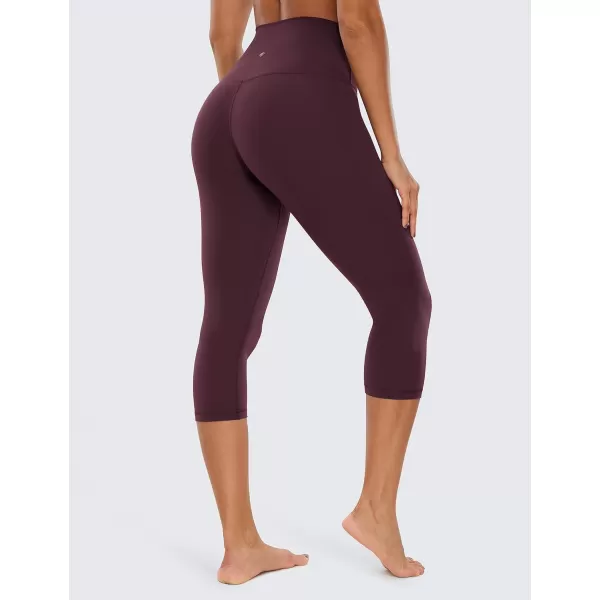 CRZ YOGA Womens Butterluxe High Waisted Lounge Legging 19 Inches  Workout Leggings Buttery Soft Capris Yoga PantsDeep Purple