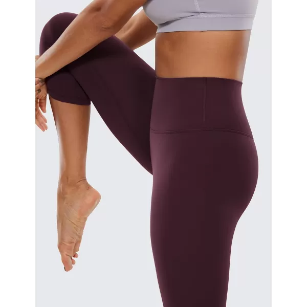 CRZ YOGA Womens Butterluxe High Waisted Lounge Legging 19 Inches  Workout Leggings Buttery Soft Capris Yoga PantsDeep Purple