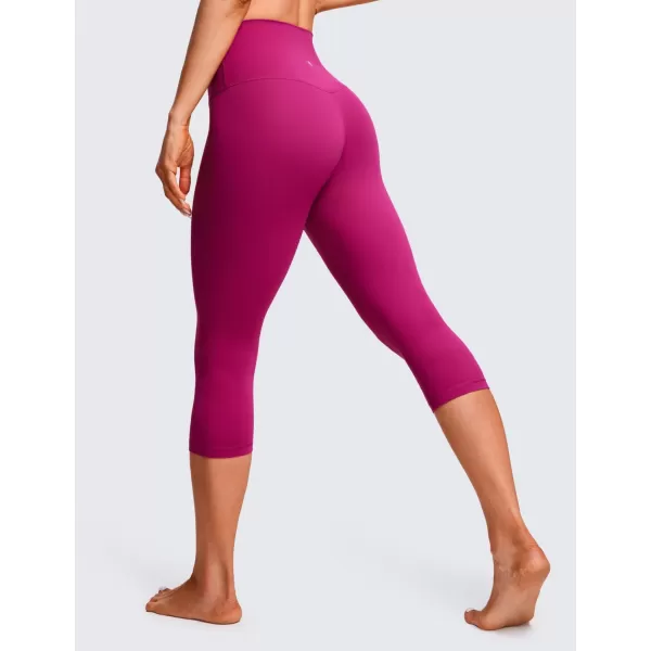 CRZ YOGA Womens Butterluxe High Waisted Lounge Legging 19 Inches  Workout Leggings Buttery Soft Capris Yoga PantsMagenta Purple