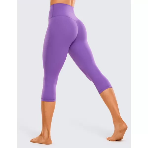 CRZ YOGA Womens Butterluxe High Waisted Lounge Legging 19 Inches  Workout Leggings Buttery Soft Capris Yoga PantsRoyal Lilac