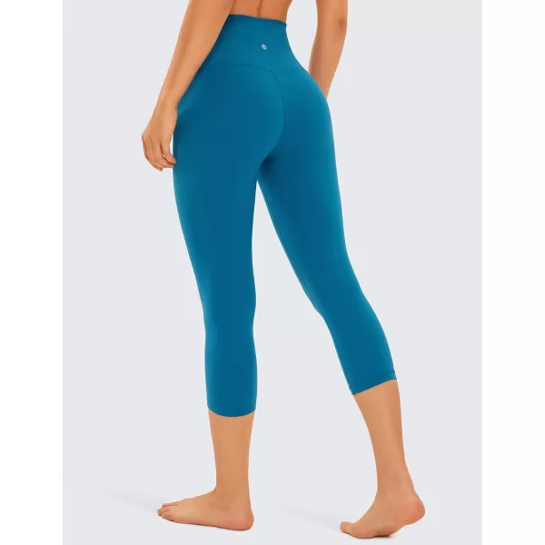 CRZ YOGA Womens Butterluxe High Waisted Lounge Legging 19 Inches  Workout Leggings Buttery Soft Capris Yoga PantsSupersonic Blue