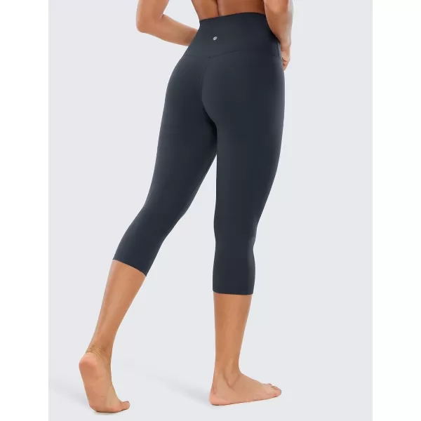 CRZ YOGA Womens Butterluxe High Waisted Lounge Legging 19 Inches  Workout Leggings Buttery Soft Capris Yoga PantsTrue Navy