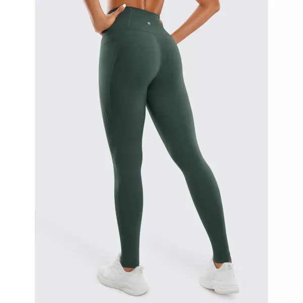 CRZ YOGA Womens Butterluxe High Waisted Workout Leggings 31 Inches  Athletic Gym Yoga Pants with Pockets Buttery SoftDark Forest Green