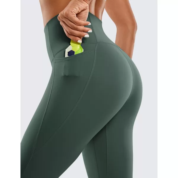 CRZ YOGA Womens Butterluxe High Waisted Workout Leggings 31 Inches  Athletic Gym Yoga Pants with Pockets Buttery SoftDark Forest Green