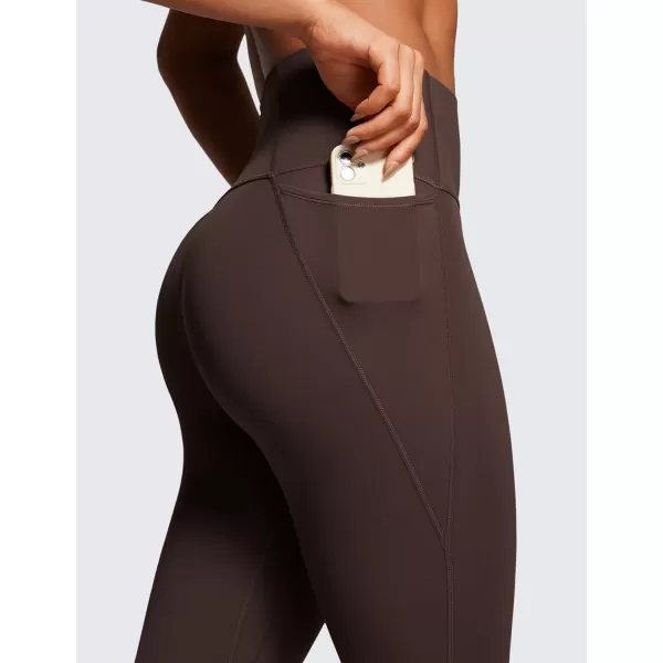 CRZ YOGA Womens Butterluxe High Waisted Workout Leggings 31 Inches  Athletic Gym Yoga Pants with Pockets Buttery SoftHot Fudge Brown