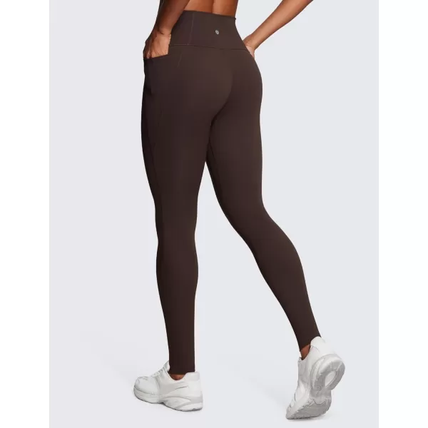 CRZ YOGA Womens Butterluxe High Waisted Workout Leggings 31 Inches  Athletic Gym Yoga Pants with Pockets Buttery SoftHot Fudge Brown