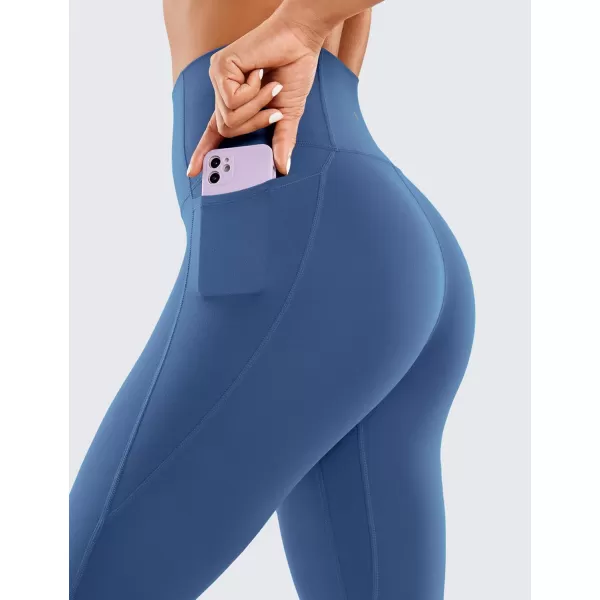 CRZ YOGA Womens Butterluxe High Waisted Workout Leggings 31 Inches  Athletic Gym Yoga Pants with Pockets Buttery SoftPitch Blue