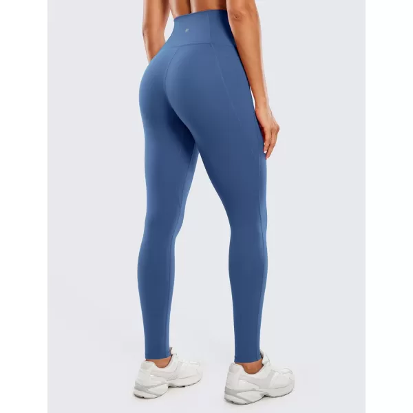 CRZ YOGA Womens Butterluxe High Waisted Workout Leggings 31 Inches  Athletic Gym Yoga Pants with Pockets Buttery SoftPitch Blue