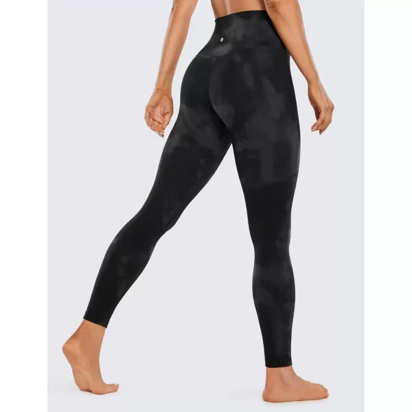 CRZ YOGA Womens Butterluxe High Waisted Yoga Leggings 25  28  Double Seamed Buttery Soft Comfy Athletic Gym Workout PantsBlack Tie Dye Flowers