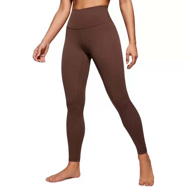 CRZ YOGA Womens Butterluxe High Waisted Yoga Leggings 25  28  Double Seamed Buttery Soft Comfy Athletic Gym Workout PantsCoffee Brown