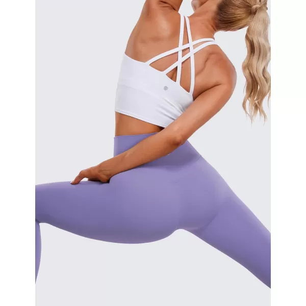 CRZ YOGA Womens Butterluxe High Waisted Yoga Leggings 25  28  Double Seamed Buttery Soft Comfy Athletic Gym Workout PantsDark Lavender Purple