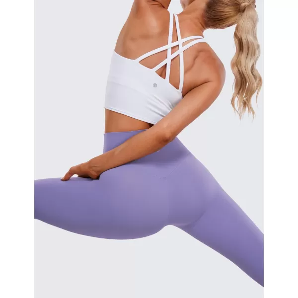 CRZ YOGA Womens Butterluxe High Waisted Yoga Leggings 25  28  Double Seamed Buttery Soft Comfy Athletic Gym Workout PantsDark Lavender Purple