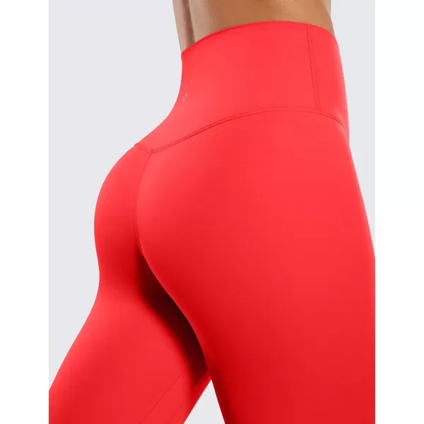 CRZ YOGA Womens Butterluxe High Waisted Yoga Leggings 25  28  Double Seamed Buttery Soft Comfy Athletic Gym Workout PantsDeep Red