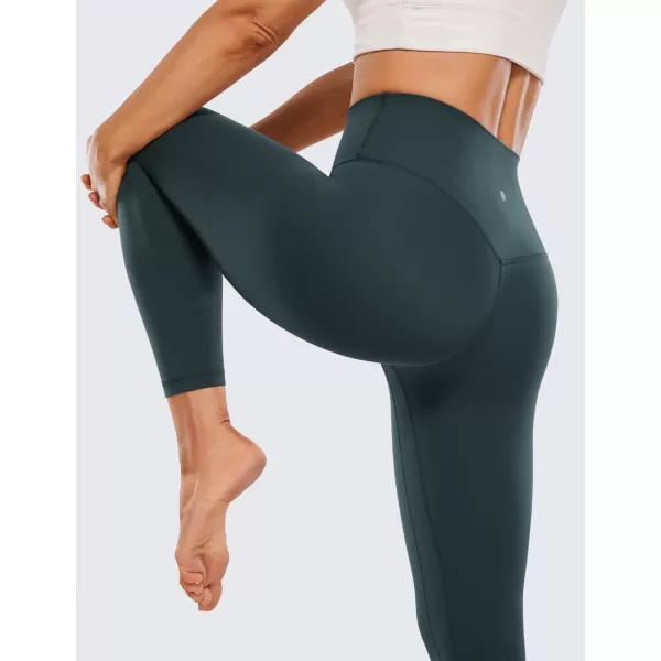 CRZ YOGA Womens Butterluxe High Waisted Yoga Leggings 25  28  Double Seamed Buttery Soft Comfy Athletic Gym Workout PantsForest Dark Green