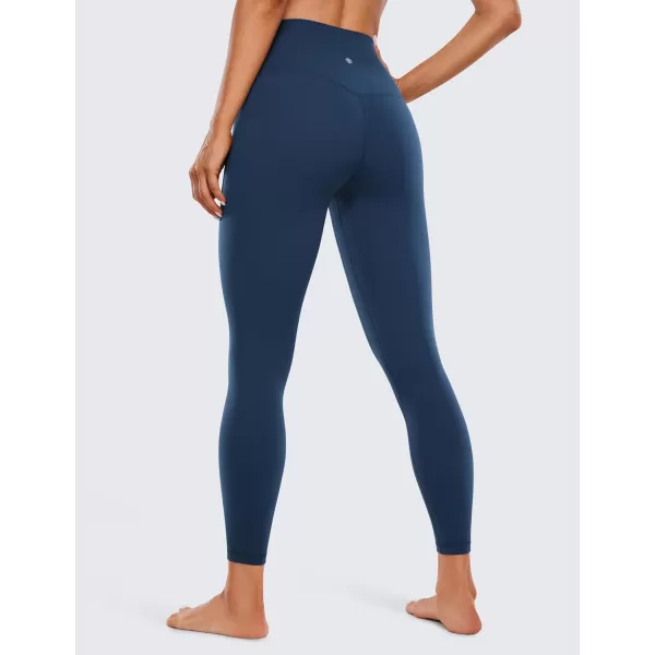 CRZ YOGA Womens Butterluxe High Waisted Yoga Leggings 25  28  Double Seamed Buttery Soft Comfy Athletic Gym Workout PantsFrench Navy