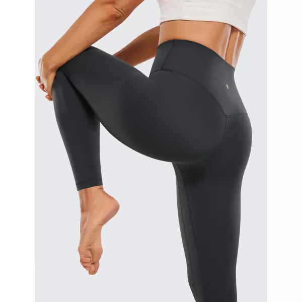 CRZ YOGA Womens Butterluxe High Waisted Yoga Leggings 25  28  Double Seamed Buttery Soft Comfy Athletic Gym Workout PantsMelanite