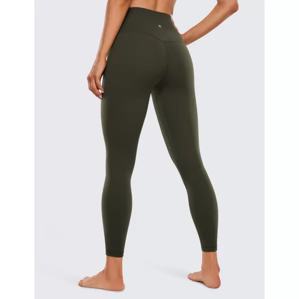 CRZ YOGA Womens Butterluxe High Waisted Yoga Leggings 25  28  Double Seamed Buttery Soft Comfy Athletic Gym Workout PantsOlive Green