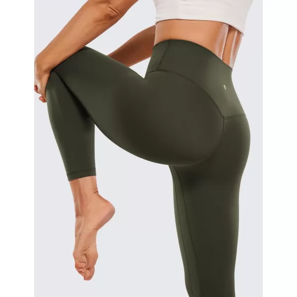 CRZ YOGA Womens Butterluxe High Waisted Yoga Leggings 25  28  Double Seamed Buttery Soft Comfy Athletic Gym Workout PantsOlive Green