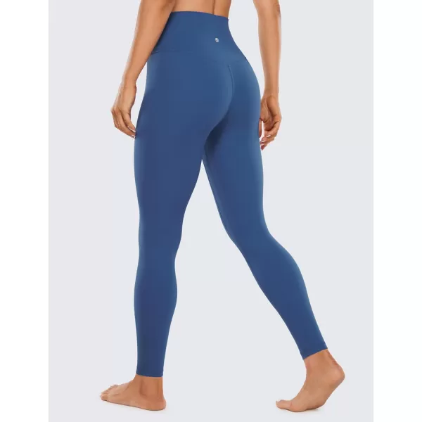 CRZ YOGA Womens Butterluxe High Waisted Yoga Leggings 25  28  Double Seamed Buttery Soft Comfy Athletic Gym Workout PantsPitch Blue