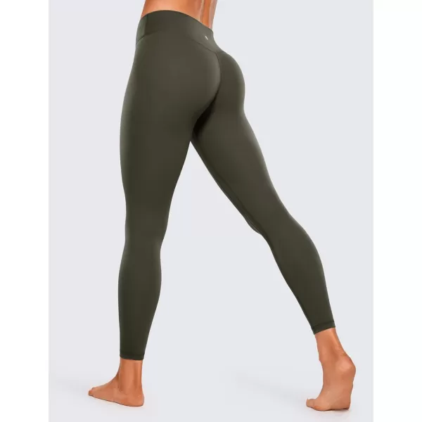 CRZ YOGA Womens Butterluxe Low Rise Workout Leggings 25 Inches  Comfy Buttery Soft Gym Lounge Yoga PantsOlive Green