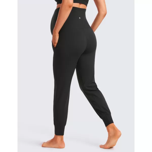 CRZ YOGA Womens Butterluxe Maternity Joggers with Pockets 27  Workout Activewear Yoga Pregnancy Pants Buttery SoftBlack