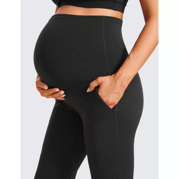 CRZ YOGA Womens Butterluxe Maternity Joggers with Pockets 27  Workout Activewear Yoga Pregnancy Pants Buttery SoftBlack