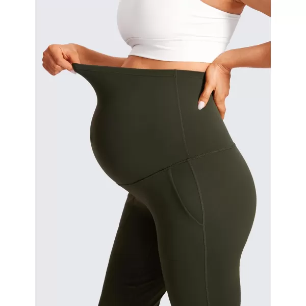 CRZ YOGA Womens Butterluxe Maternity Joggers with Pockets 27  Workout Activewear Yoga Pregnancy Pants Buttery SoftOlive Green