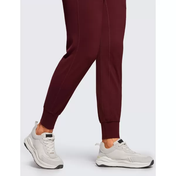 CRZ YOGA Womens Butterluxe Maternity Joggers with Pockets 27  Workout Activewear Yoga Pregnancy Pants Buttery SoftRed Merlot