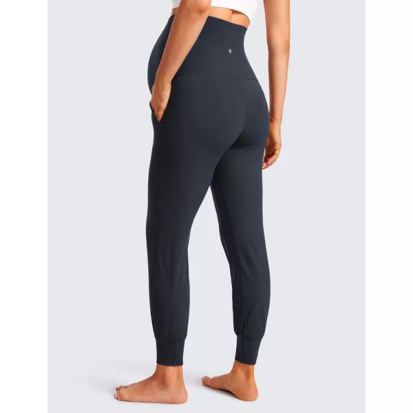 CRZ YOGA Womens Butterluxe Maternity Joggers with Pockets 27  Workout Activewear Yoga Pregnancy Pants Buttery SoftTrue Navy