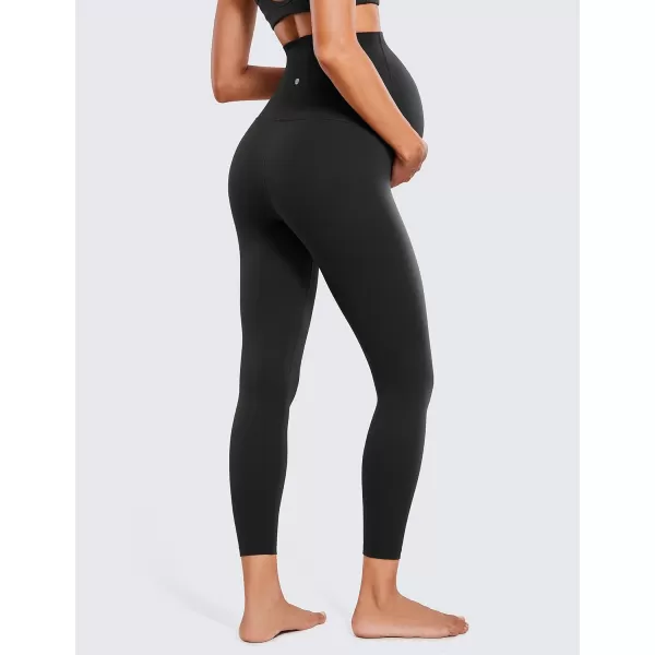 CRZ YOGA Womens Butterluxe Maternity Leggings 25  28  Workout Activewear Yoga Pregnancy Pants Over The Belly Buttery Soft25 inches Black