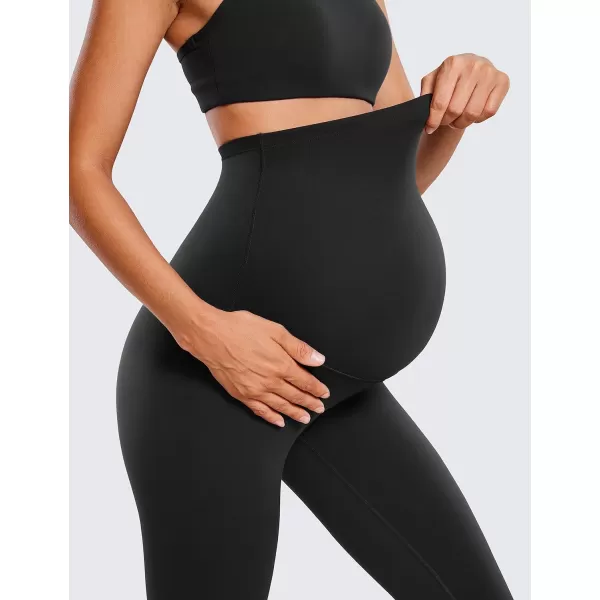 CRZ YOGA Womens Butterluxe Maternity Leggings 25  28  Workout Activewear Yoga Pregnancy Pants Over The Belly Buttery Soft25 inches Black