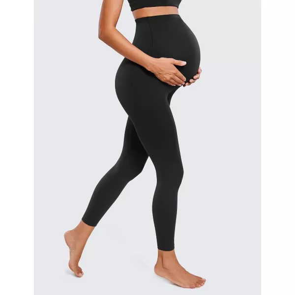 CRZ YOGA Womens Butterluxe Maternity Leggings 25  28  Workout Activewear Yoga Pregnancy Pants Over The Belly Buttery Soft25 inches Black